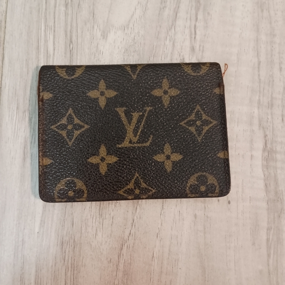 Louis Vuitton Card case Pass case Business card holder  Unisex Monogram